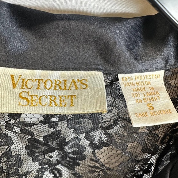 VTG. 90’s Victoria's Secret Gold Label Black Lace Up Women’s S Grunge - Picture 6 of 7